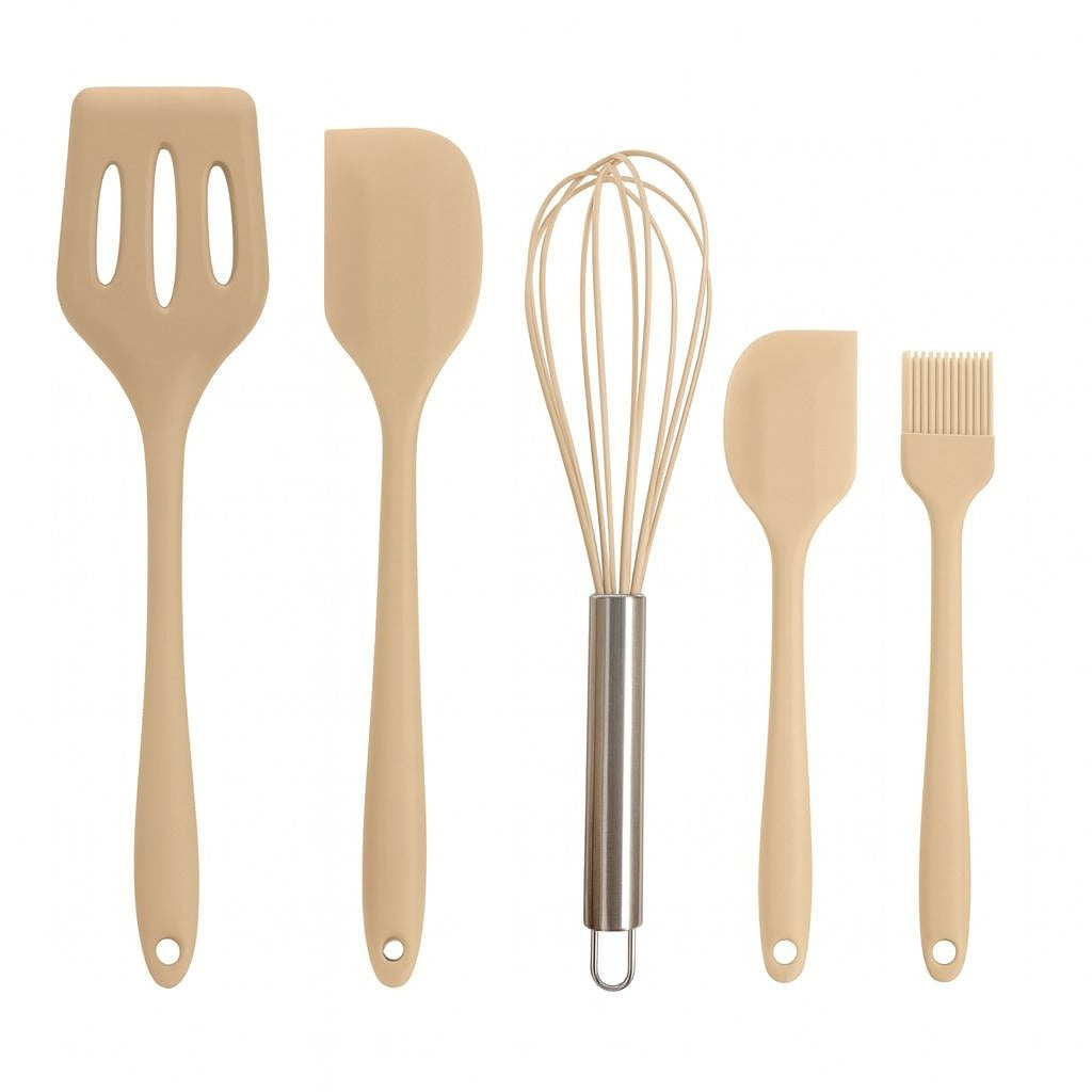 Kit 5 Utensílios de Silicone Premium
