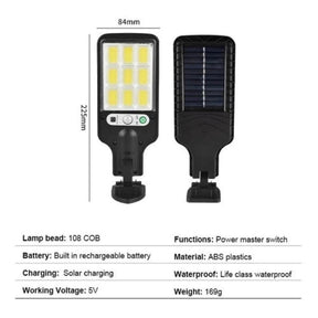 Luminária Solar Parede LED Luz Branco
