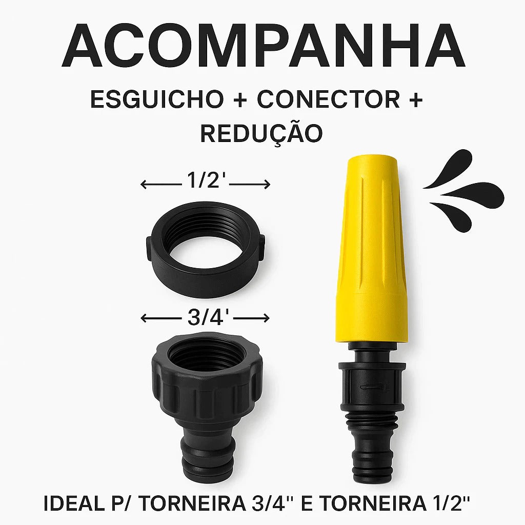 Mangueira de Jardim Anti-Torção e Anti Dobras 20 Metros