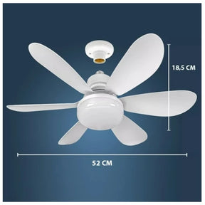 Ventilador de Teto de bocal com Luz LED