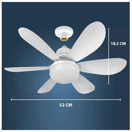 Ventilador de Teto de bocal com Luz LED