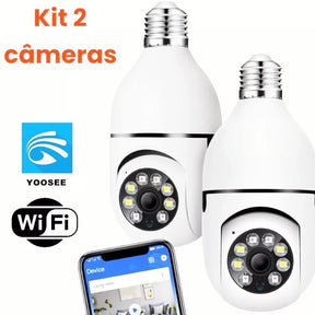 Câmera Segurança de Rosca Sem Fio 360