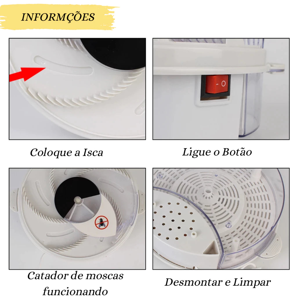Armadilha Pega Insetos - Moscas e Pernilongos