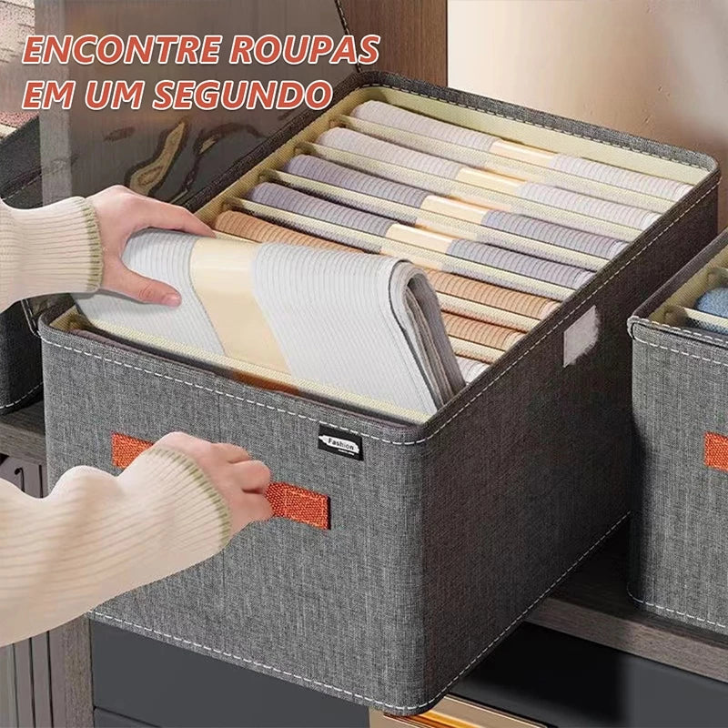 Caixa Organizadora Dobrável Multiuso Com Tampa