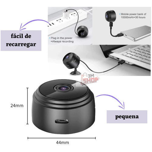 Mini  Câmera de Segurança HD com visão noturna Wifi