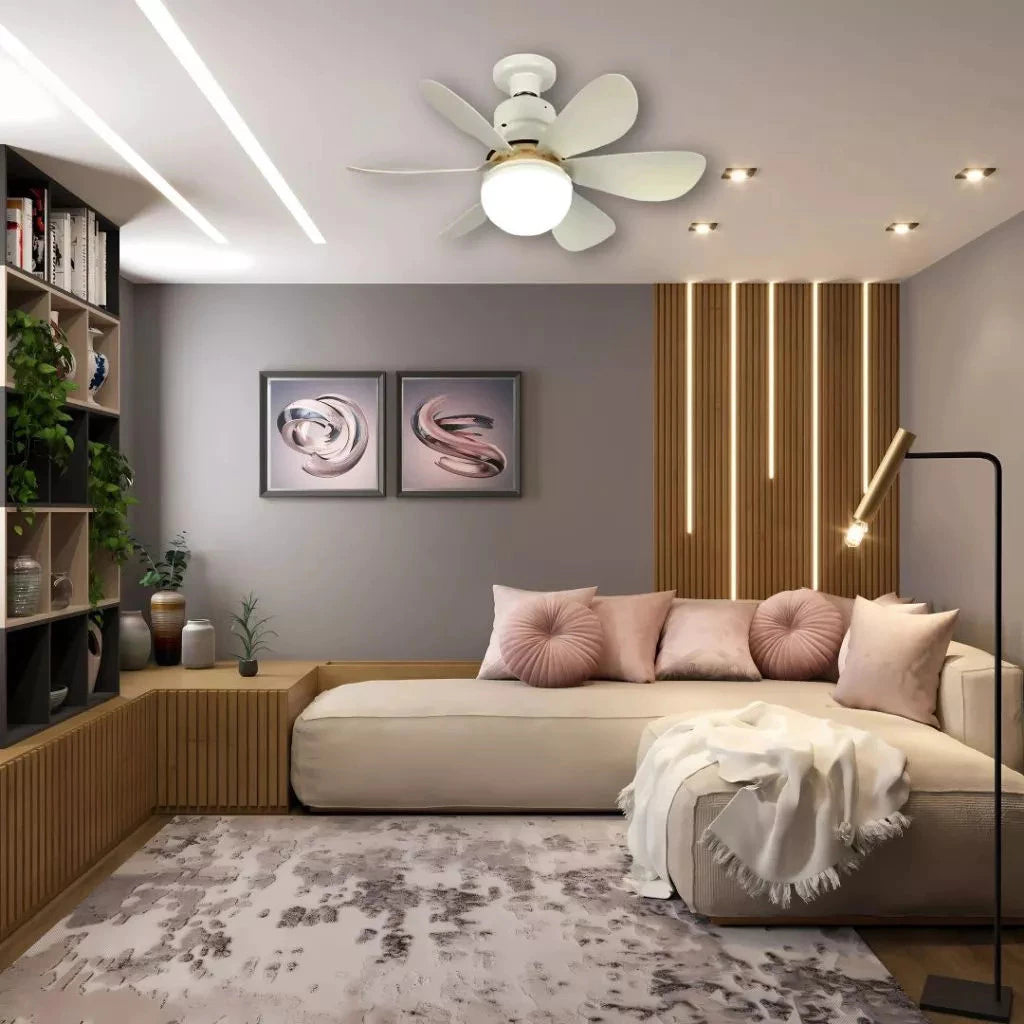 Ventilador de Teto de bocal com Luz LED